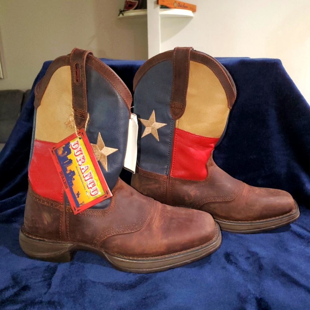 Rebel by Durango Steel Toe Texas Flag Western Boot